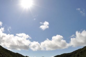 太陽がサンサンと降り注ぐ日